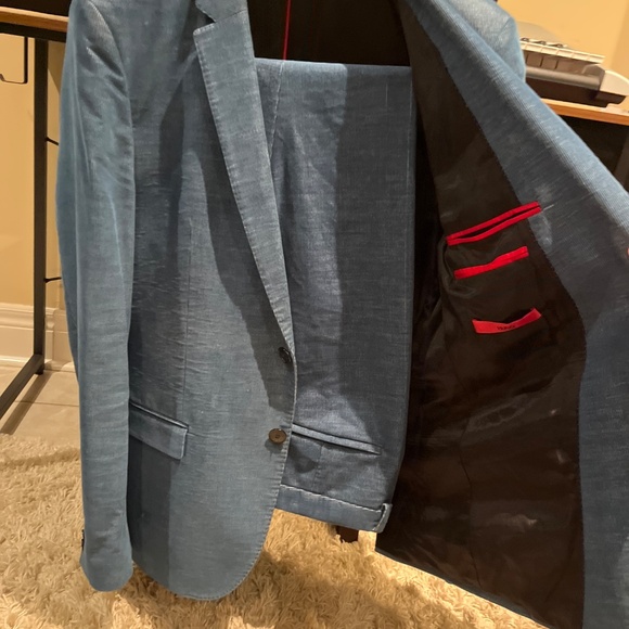 Hugo Boss Red Label blue corderoy 2pc suit - 34R - Picture 2 of 2